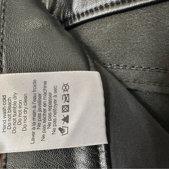 Veronica Beard Black Leather Flare Pants - Picture 9 of 9